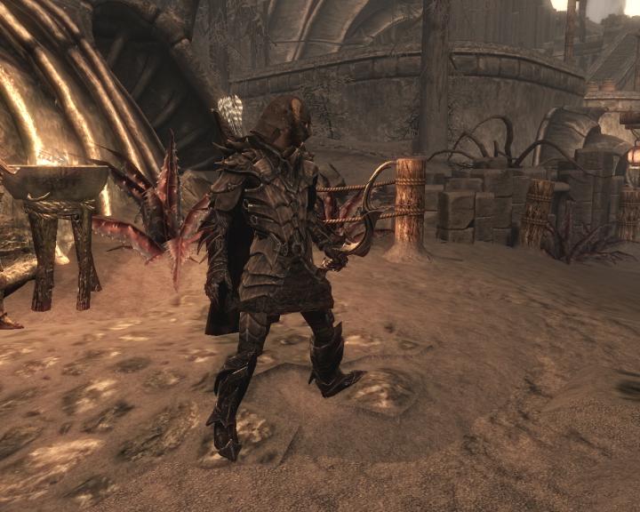 For the people that liked my armor combo - a proper look - with Daedric boots