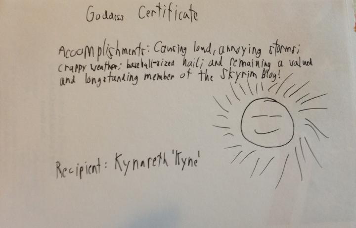 Kynareth's Certificate