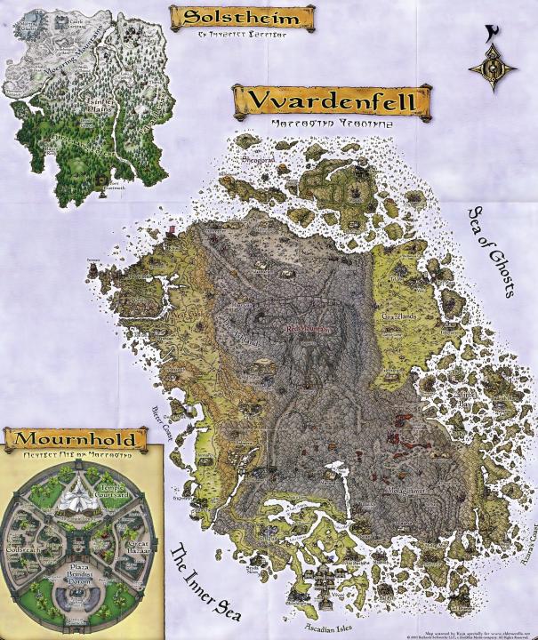 Vvardenfell and solstheim maps