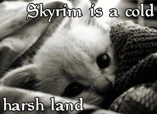 Skyrim is a cold, harsh land.