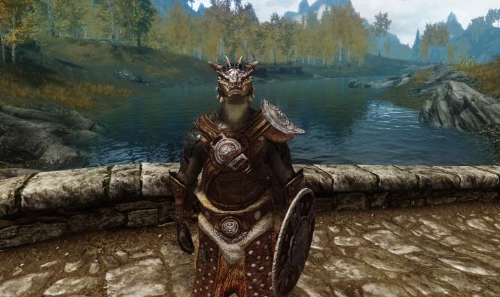 Argonian in light armour